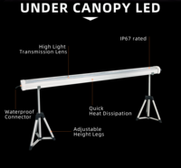Lampe de culture LED sous-canopée à spectre complet, haute performance PAR, avec aluminium et lumière rouge lointain 730nm, 120W/135W/150W