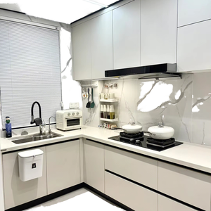 <span class=keywords><strong>Cucina</strong></span> Componibile Moderna per Appartamenti, Mobili da <span class=keywords><strong>Cucina</strong></span> in Legno con Pannelli in Melamina, Unità <span class=keywords><strong>Cucina</strong></span> Tutto-in-Uno - Product Image 1