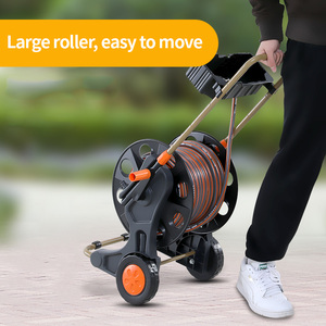 Tự động yardworks 40m Hose lưu trữ suncast thép không gỉ có thể thu vào Nhựa nặng nước vườn Hose Reel giỏ hàng-2 bánh xe - Product Image 4