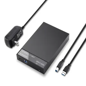 Custodia per HDD RSHTECH con adattatore di alimentazione DC 12V/2A custodia per disco rigido 16TB USB 3.0 custodia per disco rigido SATA da 3.5 pollici