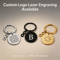 Porte-clés en acier inoxydable avec symbole de l'infini, électroplaqué, impression couleur au laser, gravure personnalisée, élégant pour femme de bureau