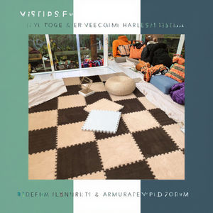 Alfombra de espuma EVA hecha a mano, moderna, de felpa, con diseño de loseta cuadrada, lavable, para oración y gateo de bebés, ¡oferta especial de fábrica! - Product Image 3