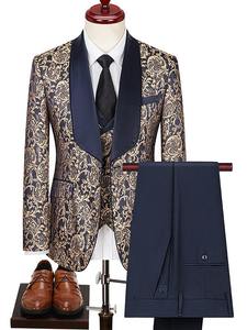 Costumes Terno de Mariage pour Hommes <span class=keywords><strong>Sur</strong></span> <span class=keywords><strong>Mesure</strong></span> Design Italien 2024 Veste de <span class=keywords><strong>Smoking</strong></span> Champagne Pantalon à Braguette Boutonnée Costumes Terno de Marié - Product Image 6