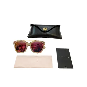 Estojo de óculos de couro personalizado, alta qualidade, embalagem luxuosa, alta qualidade, capa de óculos de sol de alta qualidade