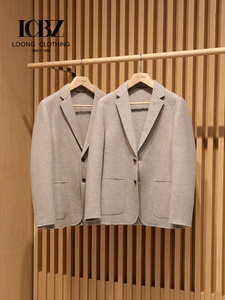 Veste Boutonnée Sur Mesure Style Euro-Américain <span class=keywords><strong>Grande</strong></span> <span class=keywords><strong>Taille</strong></span> Respirante Élégance et Chaleur pour <span class=keywords><strong>Homme</strong></span> en Laine et Soie, <span class=keywords><strong>Manteau</strong></span> de Costume Automne-Hiver - Product Image 3