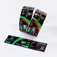 Autocollants holographiques personnalisés, étiquettes en feuille pour bocaux et bouteilles, Color Addict, autocollant adhésif 3D imperméable, emballage cosmétique haut de gamme