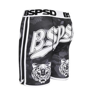 European American Trend Geometric Pattern Men's Sports <strong>Boxer</strong> Shorts Mid-Rise Extended Length Silky Breathable Anti-Bacterial - Product Image 4