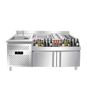 OEM फ़ैक्टरी डिज़ाइन अनुकूलन योग्य स्टाइल स्टेनलेस स्टील कॉकटेल बार स्टेशन रेफ्रिजरेटेड मल्टीफ़ंक्शनल बारटेंडर वर्कस्टेशन - Product Image 3