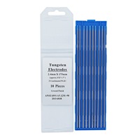 VECTOR Juego de 10 Electrodos de Tungsteno Azules de 1.6/2.4/3.2 mm, Agujas de Tungsteno para Soldadura por Arco de Argón, para Soldadura TIG