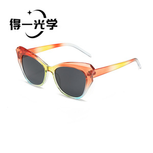 Cat Eye Sunglasses For Women UV400 PC <b>Frame</b> Brown Gradient Lens Fashion Sun Protection - Product Image 4