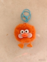 Porte-clés peluche boule de charbon mignonne, breloque pour sac, poupée en peluche douce, pompon, cadeau de fête