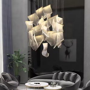 Zeal Lighting Decorativo Personalizado Grande Hotel Foyer Luces colgantes Techo Lujo Led Candelabros de cristal - Product Image 5