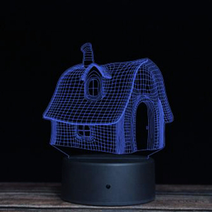 3D ologramma Illusion lampada unica luce notturna in acrilico con interruttore tattile lampada <span class=keywords><strong>Lava</strong></span> Luminaria 7 colori che cambiano regalo Deco - Product Image 1