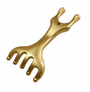 Masajeador manual de cuerpo completo de metal para masaje muscular, cepillo de peine de cinco garras para meridianos Gua Sha - Product Image 6