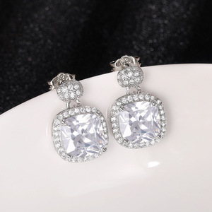 Orecchini Pendenti Quadrati in Cristallo per Donne, Stile Vintage, Accessori Moda Quotidiani - Product Image 5