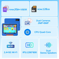 Nueva Tablet Infantil de 10 Pulgadas con Aplicaciones Educativas Preinstaladas, Android 15, Wi-Fi 2.4G y 5G, 20GB 128GB, Regalo para Niños y Niñas