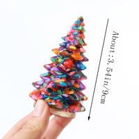 Árbol de Navidad al por Mayor, Árbol de la Suerte, Adorno de Cristal, Decoración de Escritorio, Regalo de Navidad, Accesorio de Decoración para el Hogar