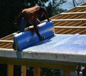 Pengyuan <span class=keywords><strong>Kit</strong></span> d'<span class=keywords><strong>isolation</strong></span> thermique en feuille à bulles Installation facile Panneaux prédécoupés pour blocs de mur/plafond 97% Feuille de chaleur rayonnante - Product Image 2