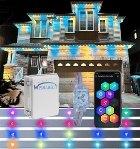 Misabrabba חיצונית ip68 תאורה קבועה pc + סיליקון ערוץ נוף חג המולד נקודת אורות אפליקציה חכמה - Product Image 1