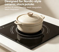 Plaque de cuisson en verre céramique noir, résistante aux hautes températures, panneau de remplacement pour cuisinières à induction et électriques