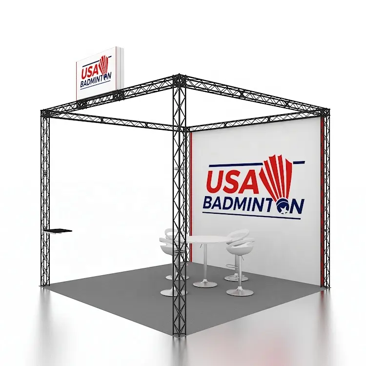 10ft langlebiger Aluminium-Fachwerk rahmen Einfache Installation Messe Expo Werbung Hintergrund steht 3x3m Modular Fair Exhibition Booth