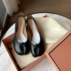 Bailarinas Planas de Cuero Genuino para Mujer, con Entresuela de Piel de Oveja, Transpirables, Antideslizantes, de Corte Bajo y Punta Cerrada, Forma de Herradura - Product Image 2