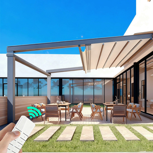 Toldo <span class=keywords><strong>Plegable</strong></span> de Aleación de Aluminio Resistente para Exteriores, Personalizable, Pérgola <span class=keywords><strong>Plegable</strong></span> de PVC - Product Image 2