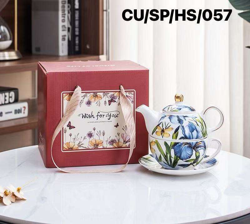 Tea-for-0ne สีน้ำเงินและสีขาว