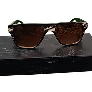 Design classique pour hommes, forme de visage diamantée, motif animalier, couleur personnalisée de luxe, carré, écologique, fait main, corne de buffle - Product Image 1
