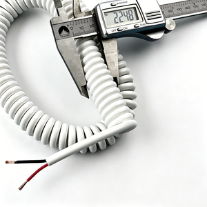 Câble spiralé TPU en cuivre pur blanc flexible à 2 conducteurs de 0,75 mm², résistant à l'usure et à la compression - Product Image 5