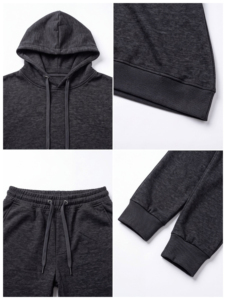 Conjunto Deportivo Oversize para <span class=keywords><strong>Hombre</strong></span> Tallas Grandes: Sudadera con Capucha y Pantalones Jogger de Pierna Ancha con Bolsillos Laterales con Cremallera, Estilo Casual Atlético - Product Image 4