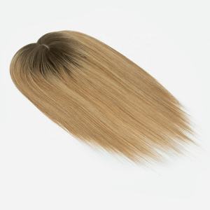 150% Density 6x6 <b>Fishnet</b> Silk Base Hair Topper Hand-Tied European Human Hair Clip In Hair Loss Coverage - Product Image 3