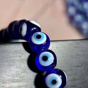 6mm 8mm 10mm 12mm 14mm aspecto Vintage turco azul <span class=keywords><strong>mal</strong></span> de ojos bola cuentas de cristal para joyería artesanía pulsera pendientes - Product Image 6