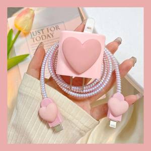 Para Apple 14 cargador <span class=keywords><strong>funda</strong></span> protectora adecuada para <span class=keywords><strong>iPhone</strong></span> 12/13 cargador 20W carga rápida <span class=keywords><strong>funda</strong></span> suave envuelto con cuerda en stock - Product Image 4