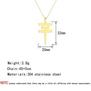 Collar con Colgante de Acero Inoxidable Estilo Tokio - Accesorio de Joyería Simbólico Inspirado en la Música y la Moda Urbana - Product Image 4