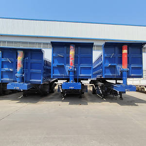 Remorque à benne basculante à 3 essieux de 60 tonnes pour l'agriculture/la construction, <span class=keywords><strong>semi</strong></span>-remorque à benne arrière - Product Image 5