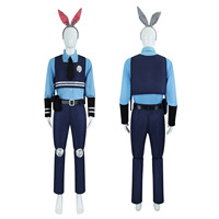 BAIGE Cosplay robe pour femmes Cosplay Anime Judy robe dessin animé Joint Style robe Cosplay femme de chambre lapin tissu