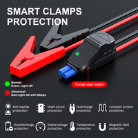 Démarreur de batterie de voiture d'urgence 6000 mAh avec lumière LED 80W et batterie externe portable pour téléphones portables et tablettes