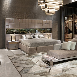 <span class=keywords><strong>Letto</strong></span> <span class=keywords><strong>Matrimoniale</strong></span> di Lusso Personalizzabile in Stile Italiano, Arredamento Camera da <span class=keywords><strong>Letto</strong></span> di Alta Gamma, <span class=keywords><strong>Testiera</strong></span> Alta in Pelle, <span class=keywords><strong>Letto</strong></span> King Size Moderno di Lusso - Product Image 4