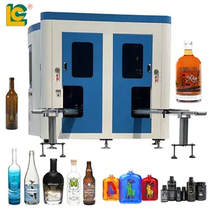 Fully Automatic Round Glass Plastic Bottle Silk Screen Printer Printing Machine with Flame Treatment and UV Dryer