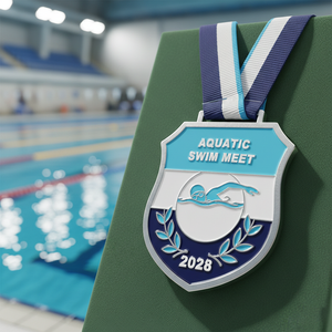 Médaille Souvenir Ovale Grande Simple pour Événements : Remise <span class=keywords><strong>de</strong></span> Diplôme, Échecs, Course, Danse, Lutte, Patinage, Hockey, BJJ, Natation - Product Image 1