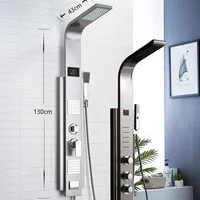 TNS 3018D lüks dijital ekran ekran LED Modern musluk paslanmaz çelik bağlantı elemanları duvara monte duş paneli kulesi