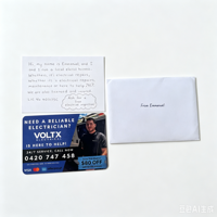 Porte-cartes de visite magnétique découpé sur mesure pour prospectus moyen format DL, publicité sur réfrigérateur, design contemporain