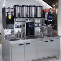 Comptoir à Bubble Tea avec Table de Préparation à Refroidissement Direct, Réfrigérateur 280L, Usage Commercial, Stockage Réfrigéré pour Magasin de Bubble Tea