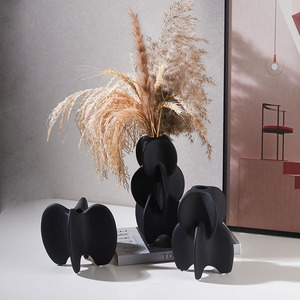 Vaso da Tavolo in <span class=keywords><strong>Ceramica</strong></span> di Alta Qualità, Design Moderno e Semplice, Decorazione Casa Wabi-Sabi, Accessori Decorativi per Arredamento - Product Image 2