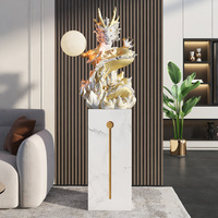 Ornements LED Panlong du Zodiaque de Luxe Léger, Décorations Haut de Gamme pour Salon, Bureau, Étagère Bogu, Bibliothèque, Porche, Artisanat, Cadeaux