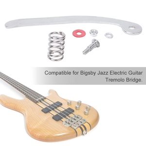Piezas de puente vibrador tremolo para guitarra <span class=keywords><strong>Bigsby</strong></span>: manivela, tornillo y junta plateada - Product Image 3