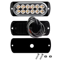 Couleurs personnalisées 12V 24V 12 LED Lumière d'urgence Ambre Rouge Bleu 3 Watt Voiture Camion Stroboscope LED Lumière d'avertissement Stroboscope