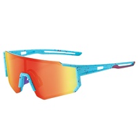 Lunettes de soleil sport personnalisées Viper 2024 unisexes, nouvelles, coupe-vent, monture rectangulaire intégrale transparente/verte, verre optique monobloc UV400