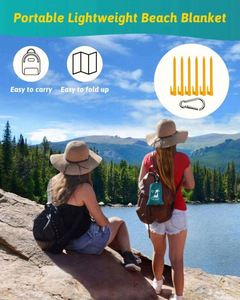 Manta de Playa Portátil Económica con Logotipo Personalizado, Extra Grande, Resistente a la Arena, Impermeable, Protección Solar, para Camping y Picnic - Product Image 5